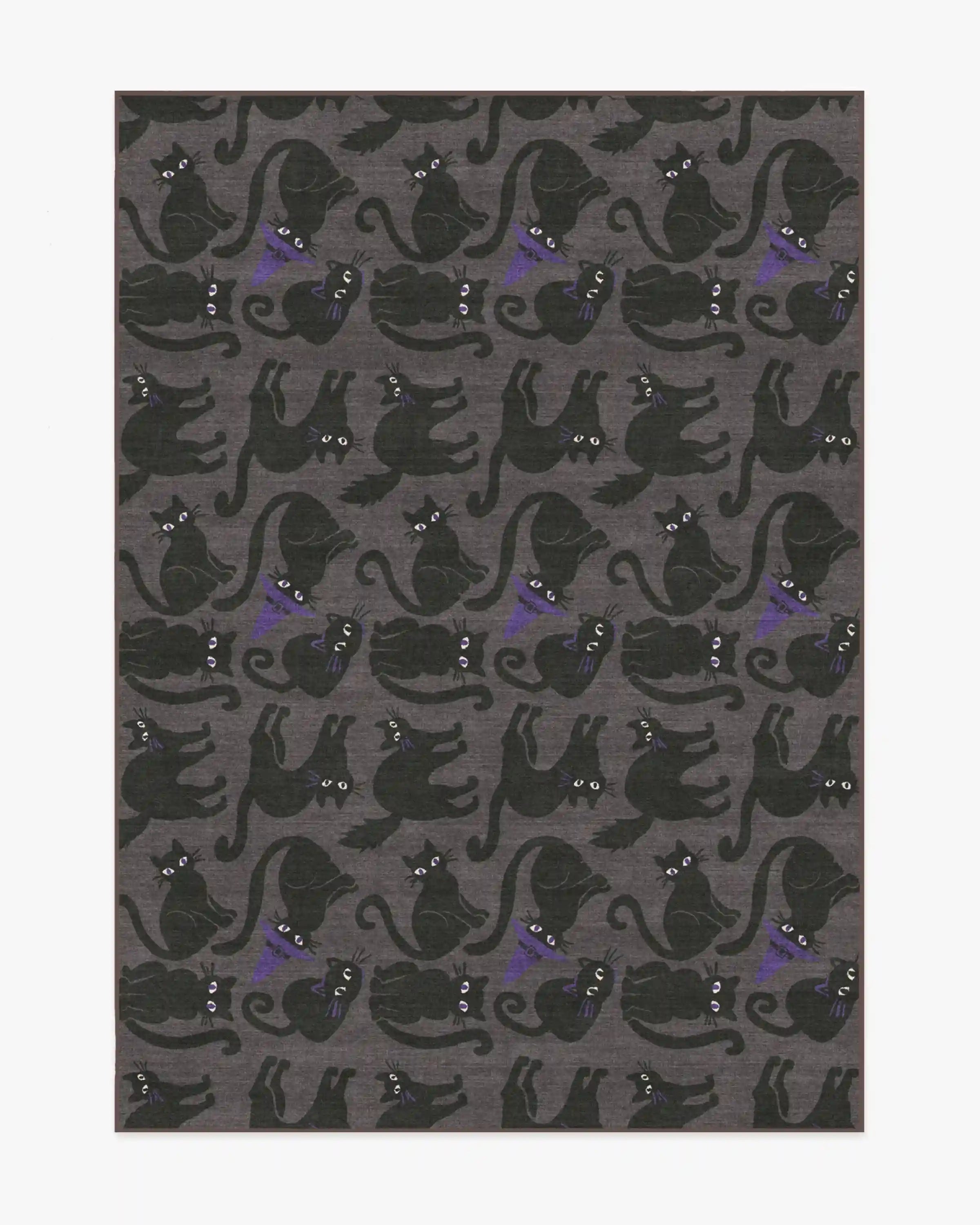 Whisker Mischief Charcoal Rug