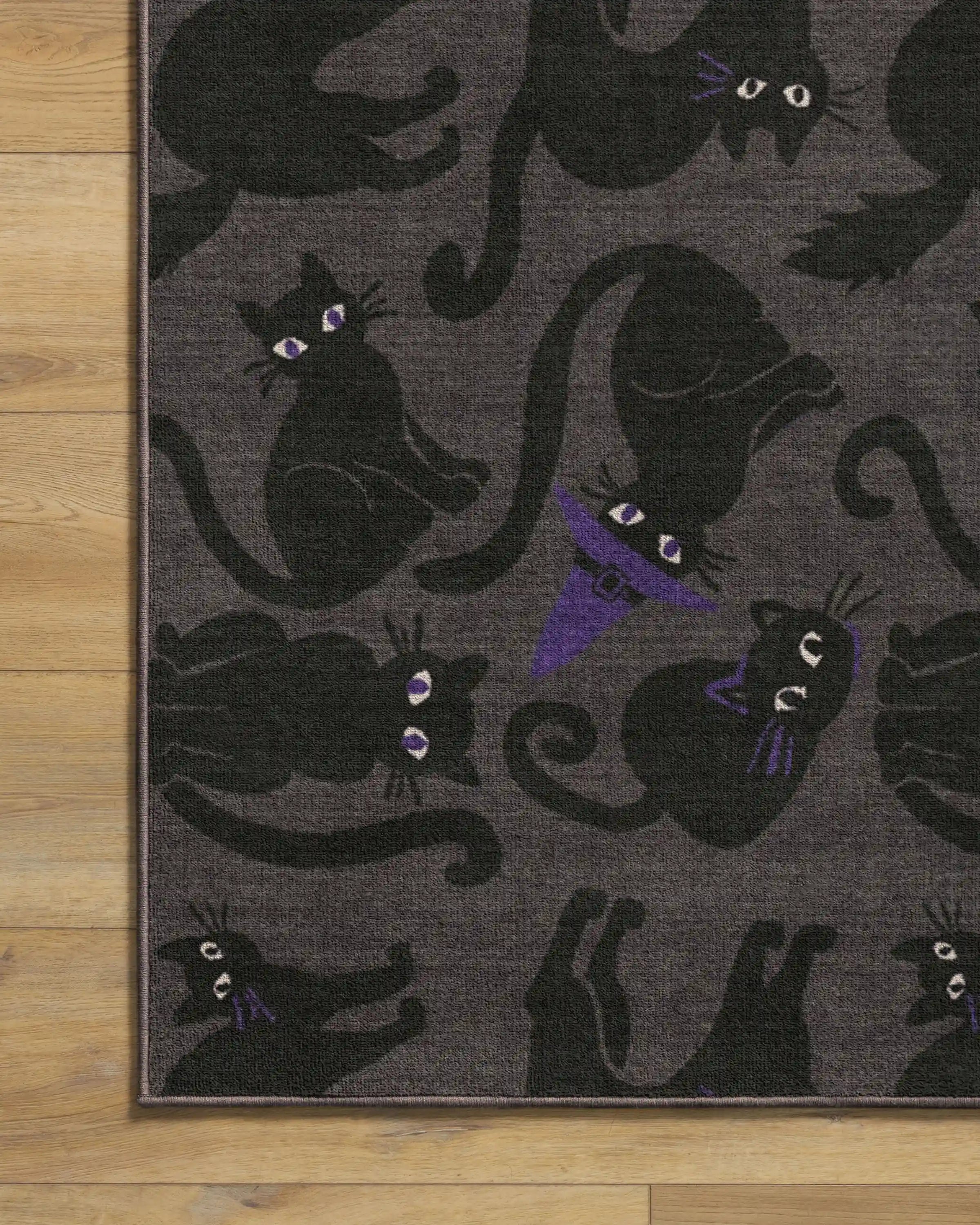 Whisker Mischief Charcoal Rug