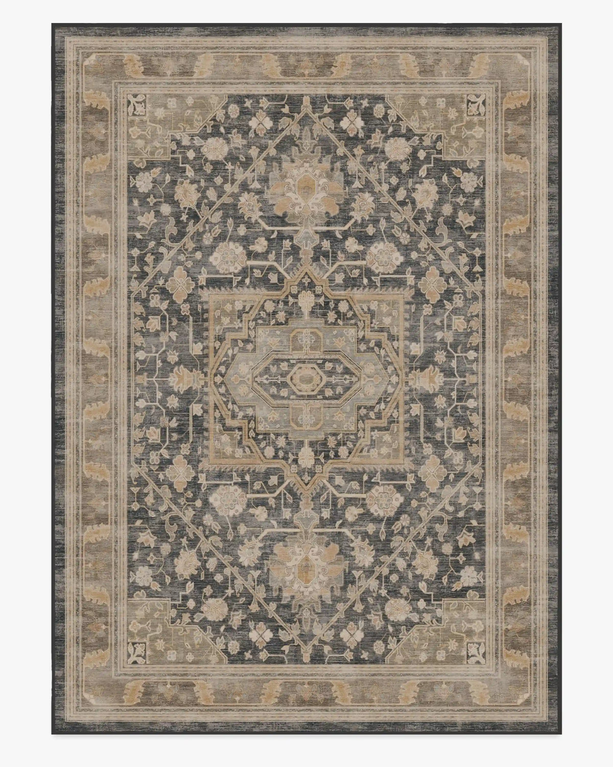 Zahra Ink & Vintage Citron Rug