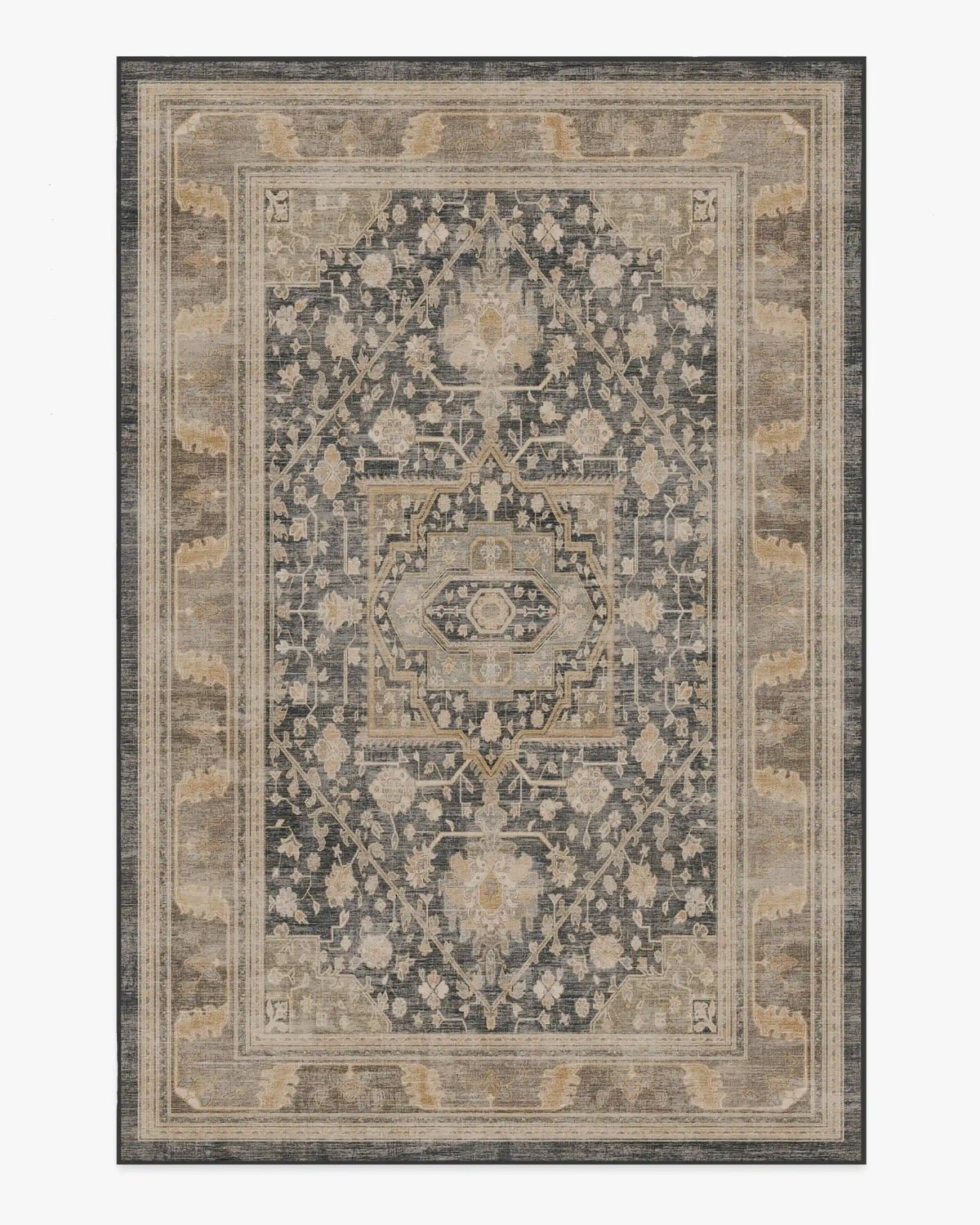 Zahra Ink & Vintage Citron Rug