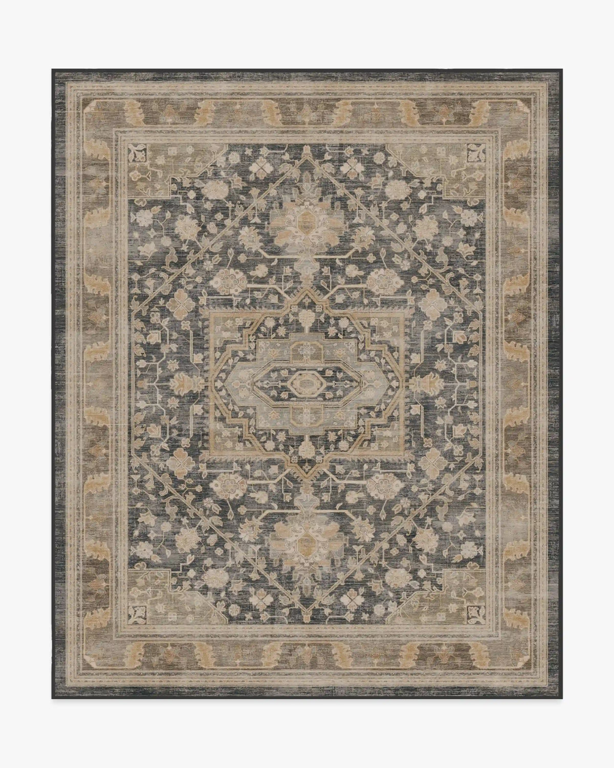 Zahra Ink & Vintage Citron Rug