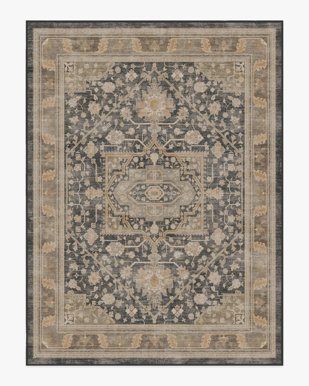 Zahra Ink & Vintage Citron Rug