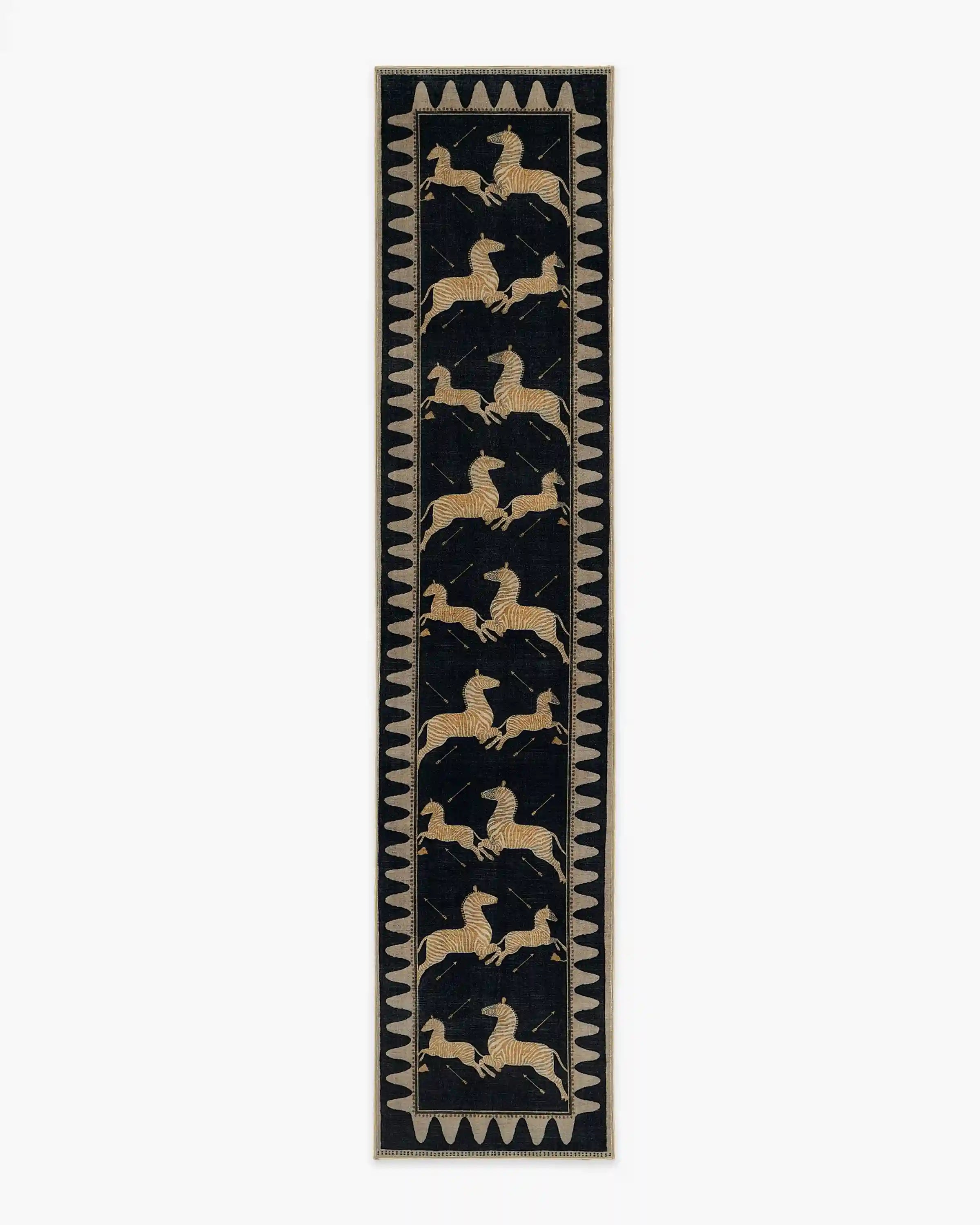 Zebras Black & Natural Rug by Scalamandré