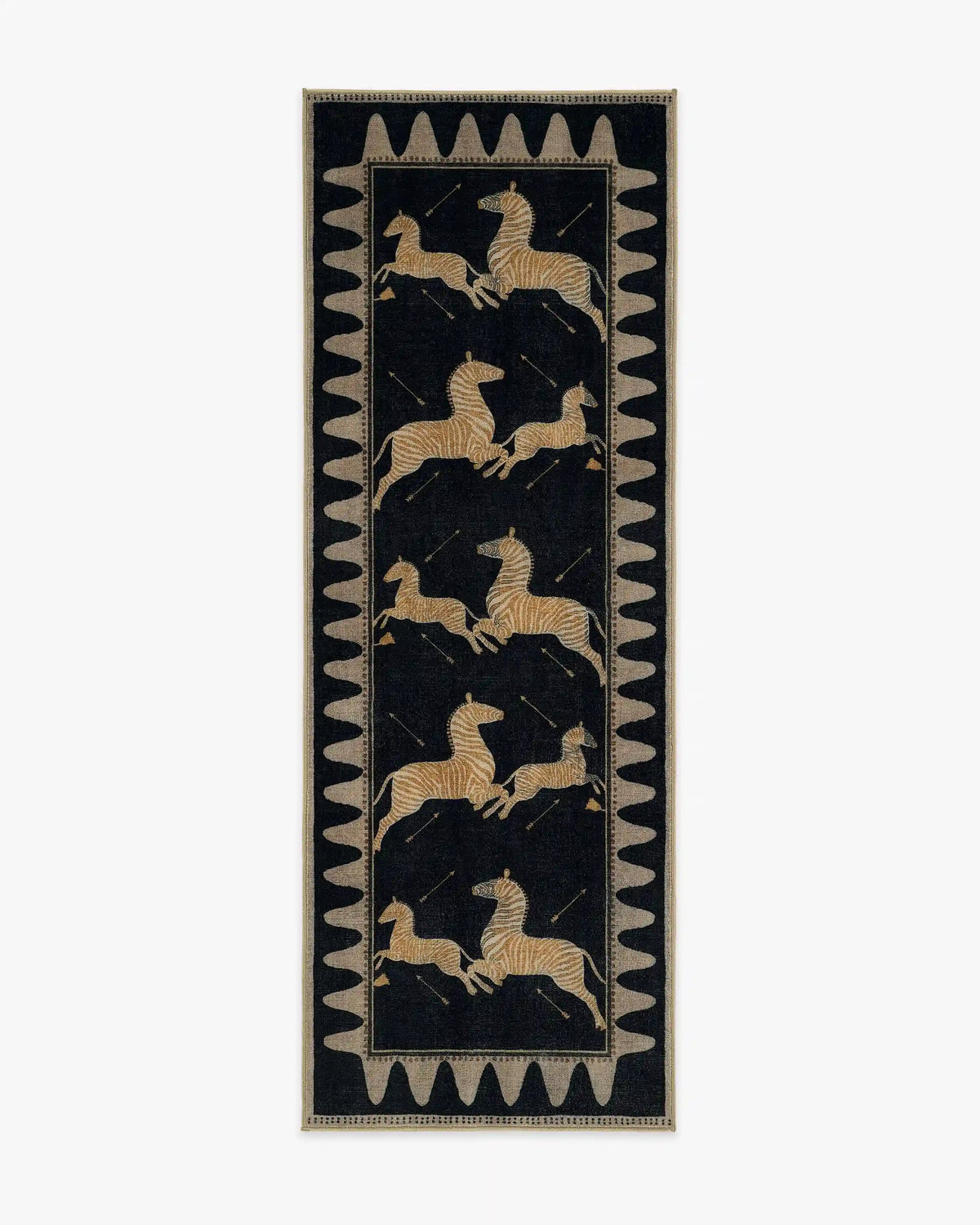 Zebras Black & Natural Rug by Scalamandré