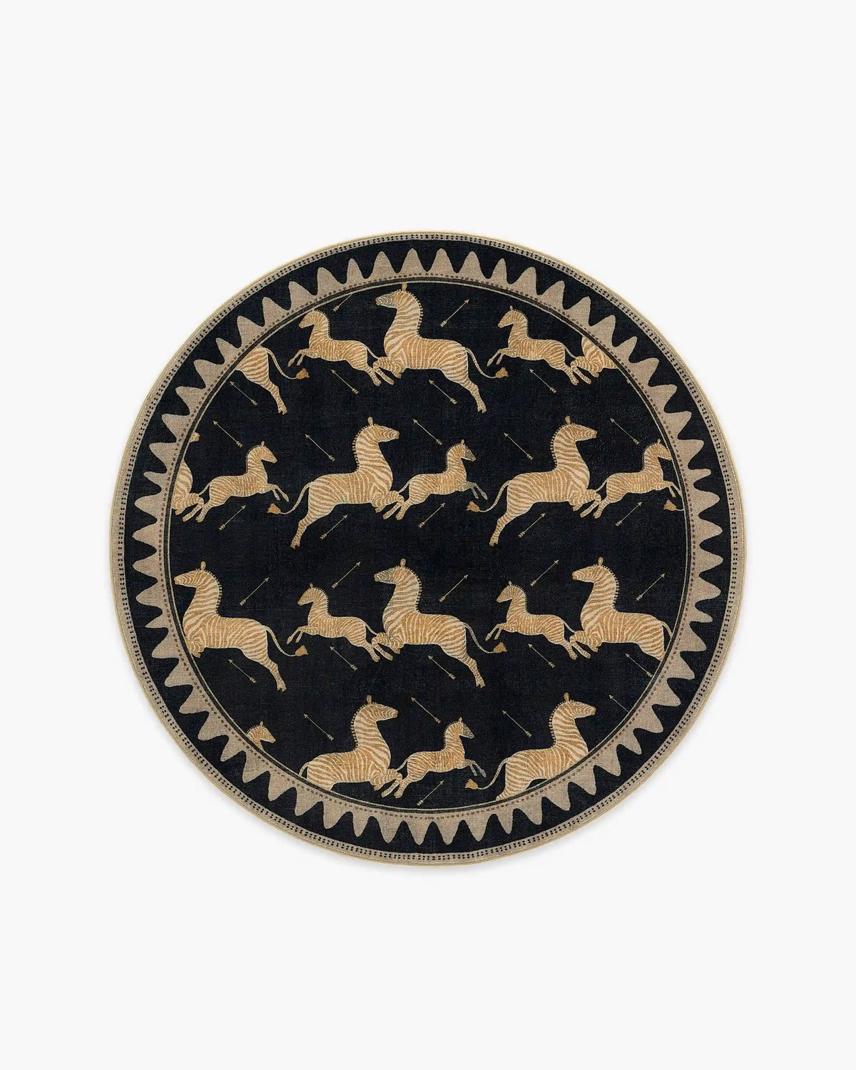 Zebras Black & Natural Rug by Scalamandré