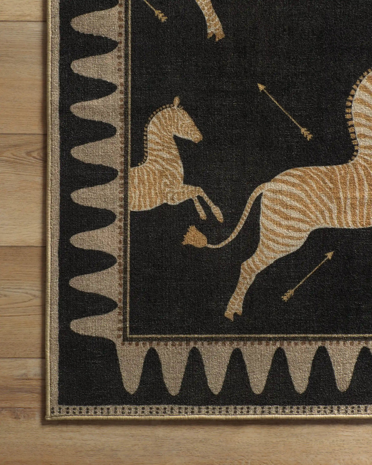 Zebras Black & Natural Rug by Scalamandré