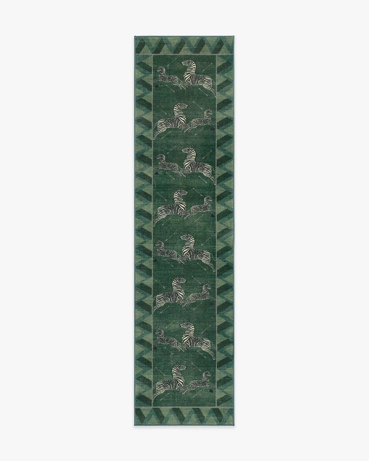 Zebras Green Rug by Scalamandré