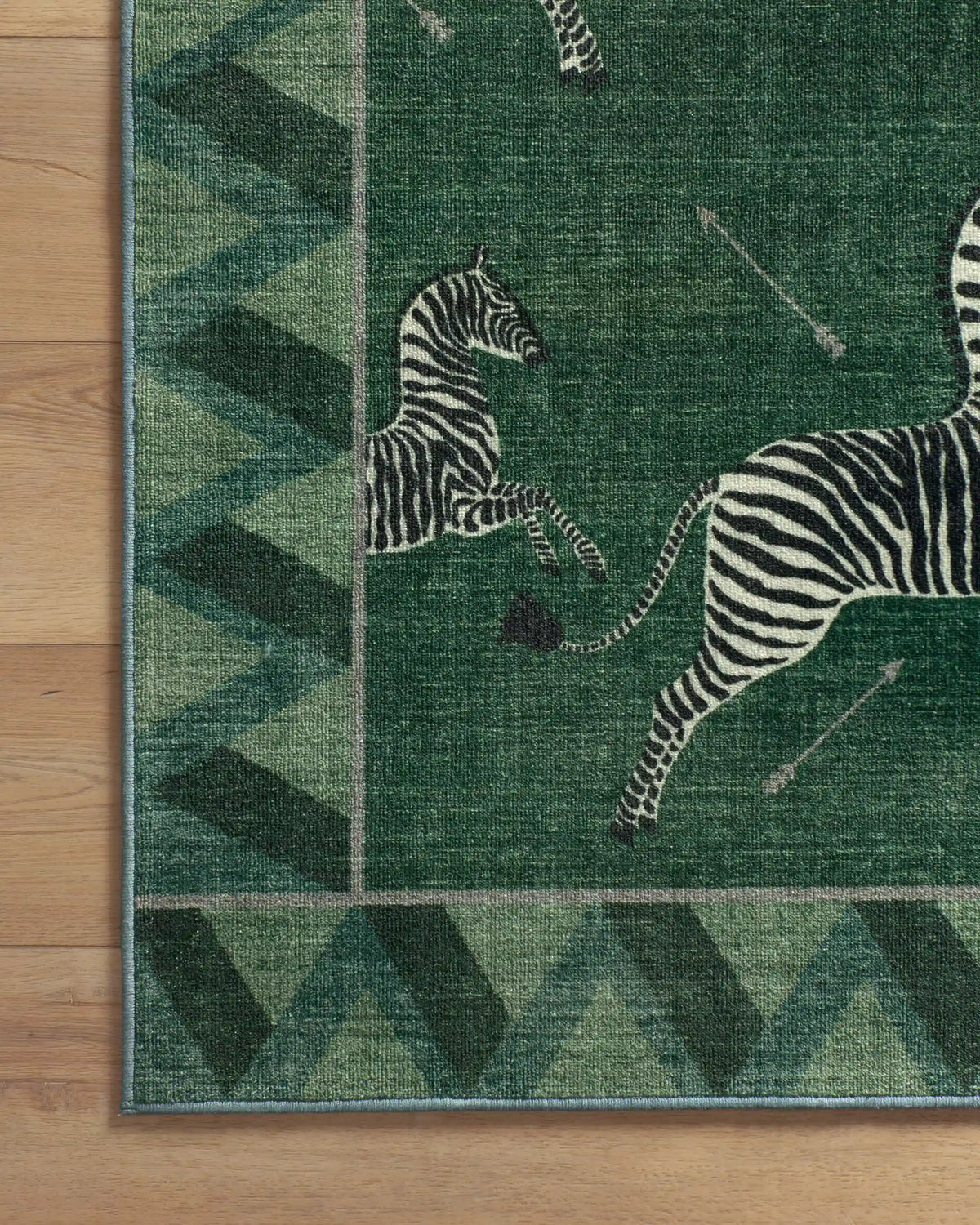 Zebras Green Rug by Scalamandré