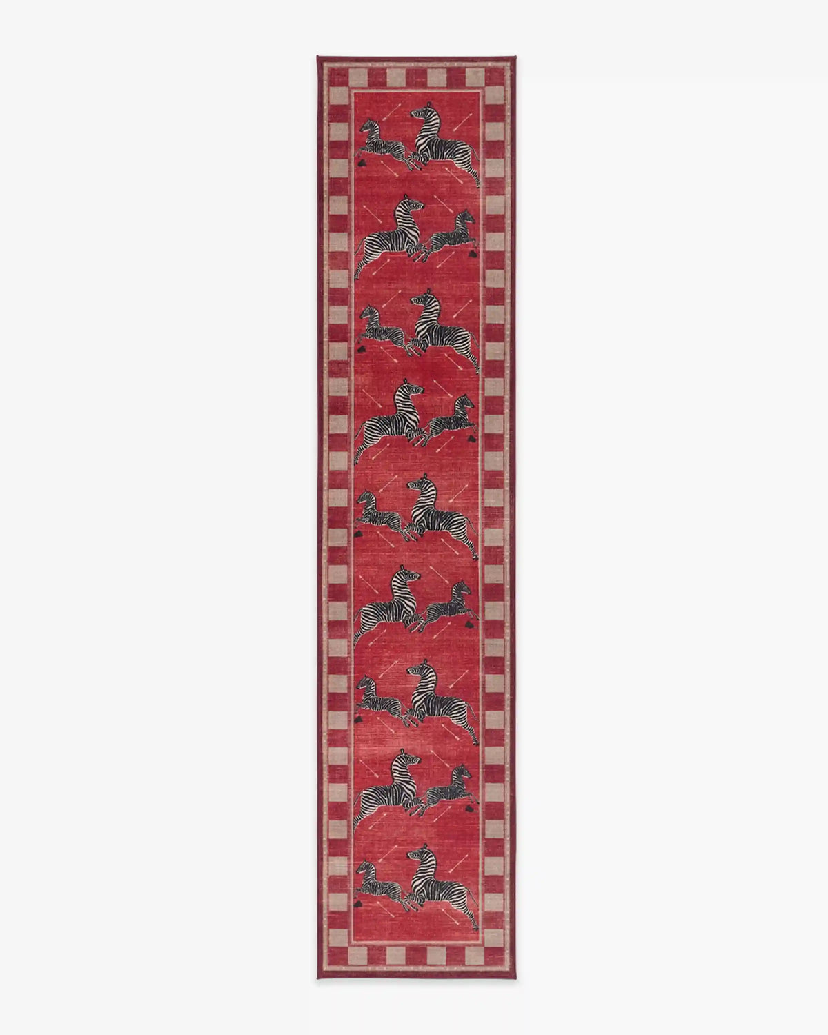 Zebras Red Rug by Scalamandré