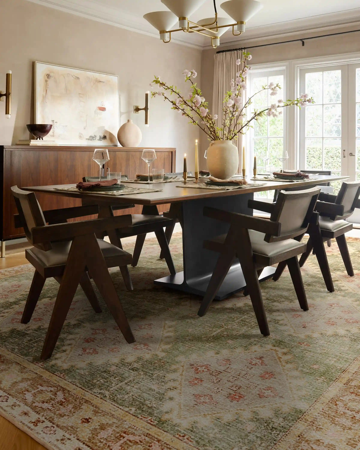 Zosia Sage & Gold Rug